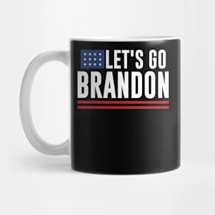 Funny Let's Go Brandon! Meme Retro Vintage American Flag Mug